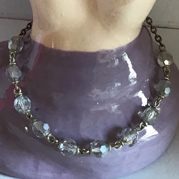 6 1/2” Crystal AB Faceted Glass Beaded Bracelet - Picture 2 of 8